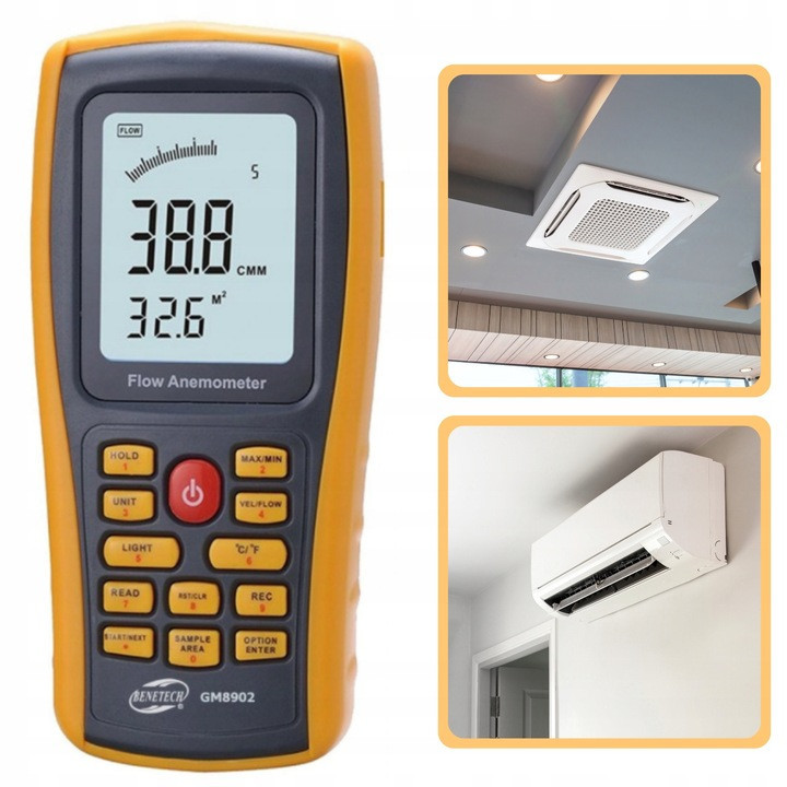 Анемометр-термометр USB 0,3-45м/с, 0-45°C BENETECH GM8902 Харьков - изображение 5