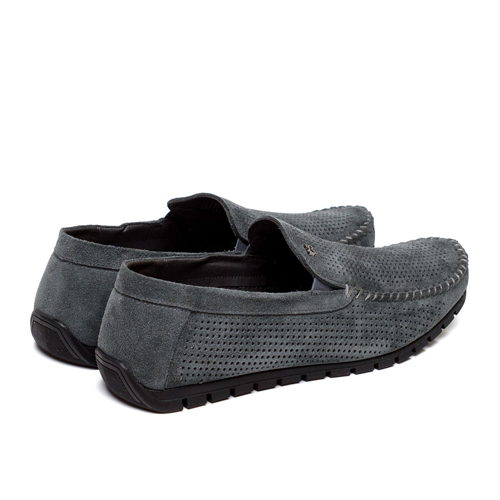 Мужские летние кожаные мокасины Legges Graphite перфорация Киев - изображение 4