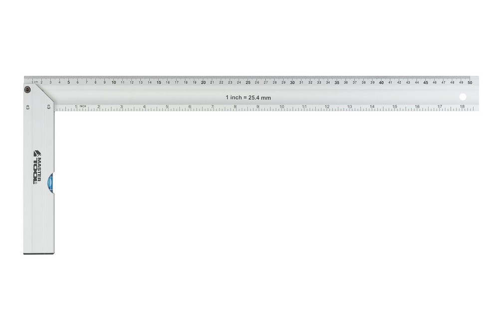 Угольник строительный алюминиевый MASTERTOOL 500 мм ручка Al с капсулой 0,5 мм/1м 30-4500 Харьков - изображение 2