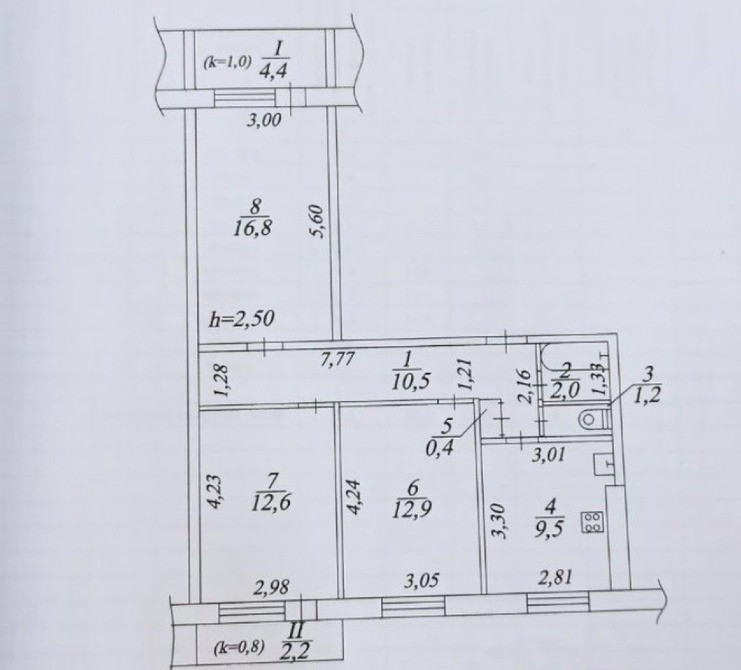 Продам большую 3-к квартиру (72м2) на Березинке, Левобережный Дніпро - зображення 11