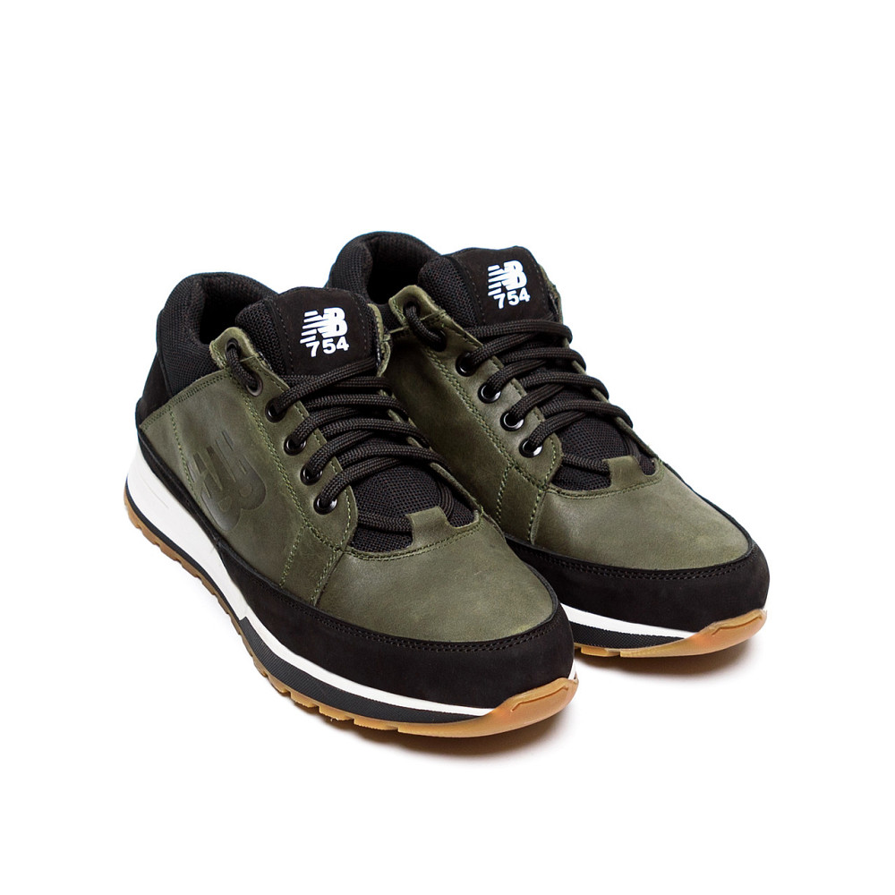 Мужские кожаные кроссовки NB Clasic Green Киев - изображение 2