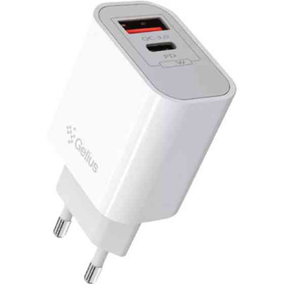 Мережевий зарядний пристрій Gelius Genesis Merge GP-HC060 GaN USB+Type-C 35W White (Код товару:41876 Харків
