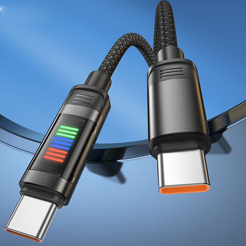 Дата кабель Hoco U126 Lantern 100W Type-C to Type-C (1.2m) Херсон - зображення 3