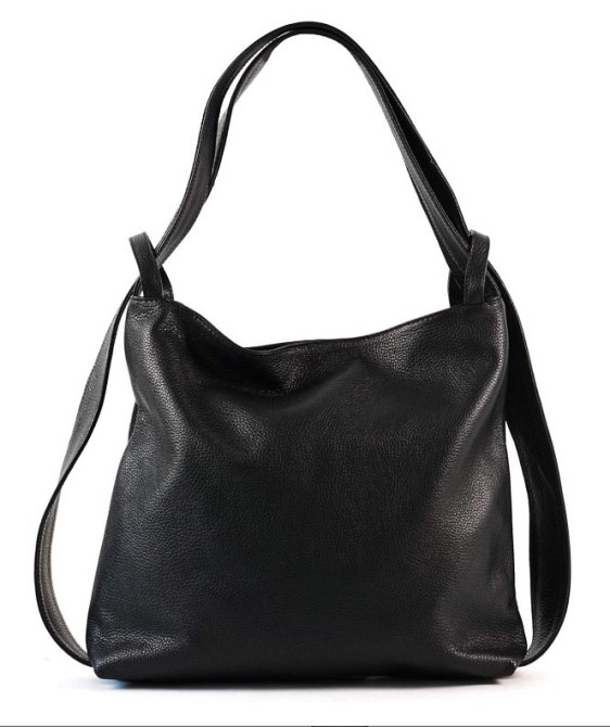 Містка шкіряна сумка жіноча Італія Віра пелле рюкзак трансформер TS308 Киев - изображение 2