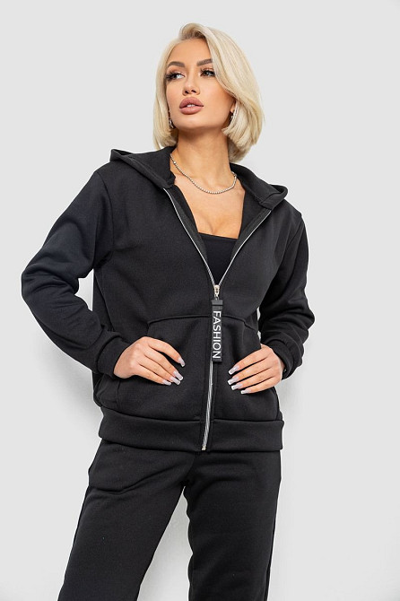 Спортивний костюм жіночий на флісі, чорний | Новий | S-XL Одесса - изображение 1