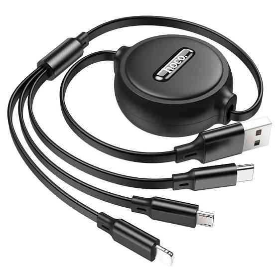Дата кабель Hoco X75 3in1 Lightning-MicroUSB-Type-C (1m) Херсон