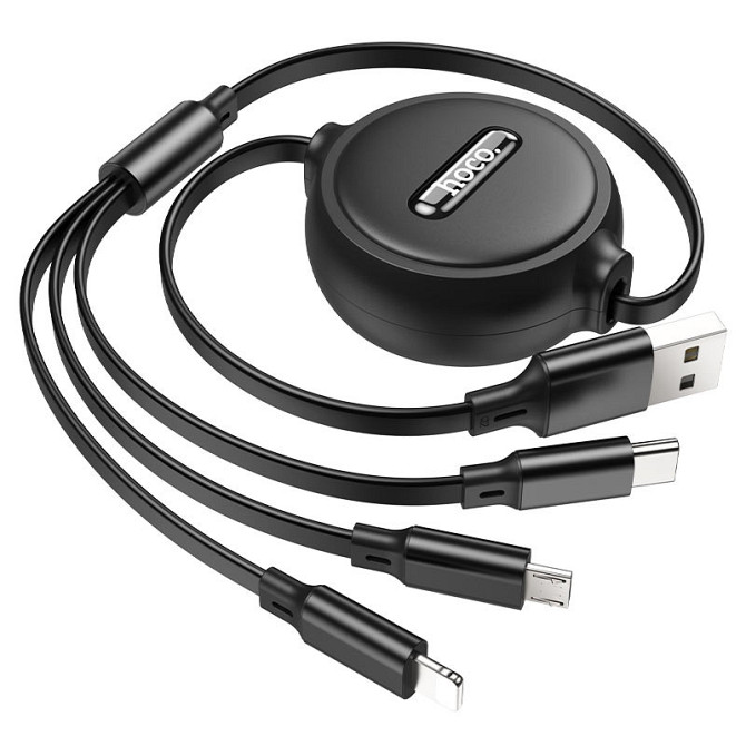 Дата кабель Hoco X75 3in1 Lightning-MicroUSB-Type-C (1m) Херсон - изображение 3