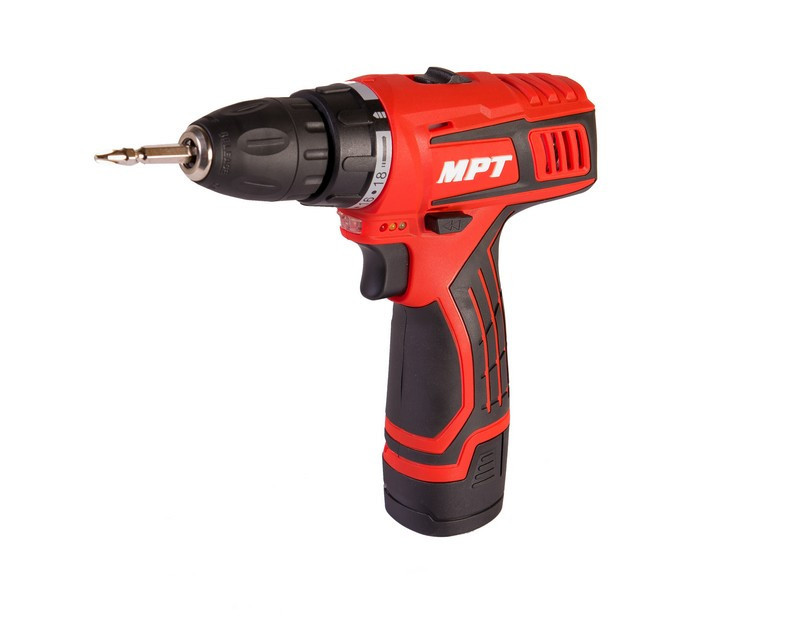 Дрель-шуруповерт аккумуляторная MPT 12 V Li-ion 1.5 Ач 2 скорости 0-400/1450 об/мин 10 мм 2 АКБ кейс Харків - зображення 2