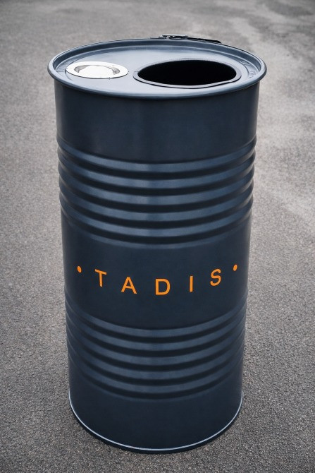 Урна з попільничкою 100 л з металевої бочки з нанесенням логотипу вашого бізнесу Київ - зображення 2