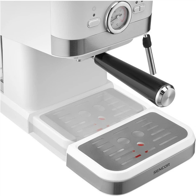 Кофеварка рожковая Sencor SES 1720WH 1050 Вт белая Київ - зображення 8