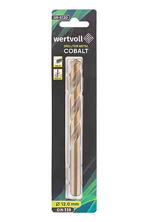 Сверло для металла WERTVOLL HSS 12.0х151 мм COBALT DIN 338 DR-5120 Харків