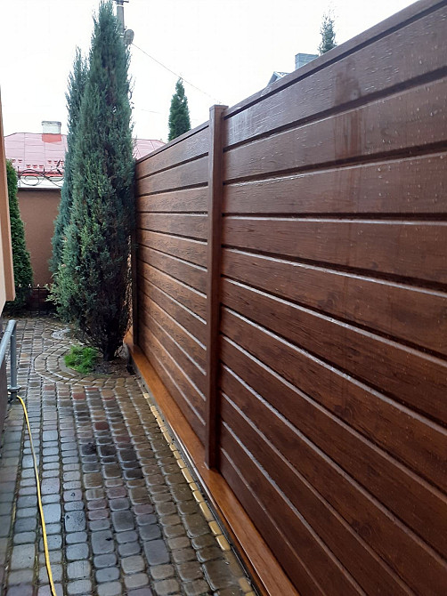 Паркан з метало-сайдингу (металевий блок-хаус) Івано-Франківськ - зображення 7