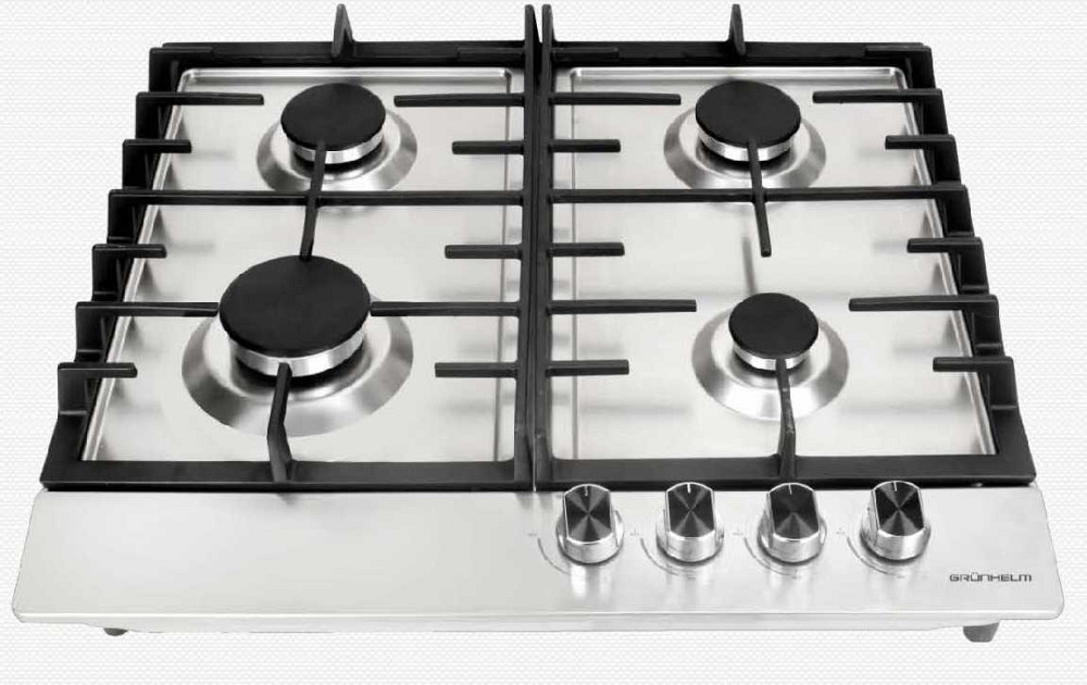 Газовая варочная поверхность Grunhelm GHI 0427 MI (4 конфорки, нержавейка, газ контроль, автоподжиг) Київ - зображення 11