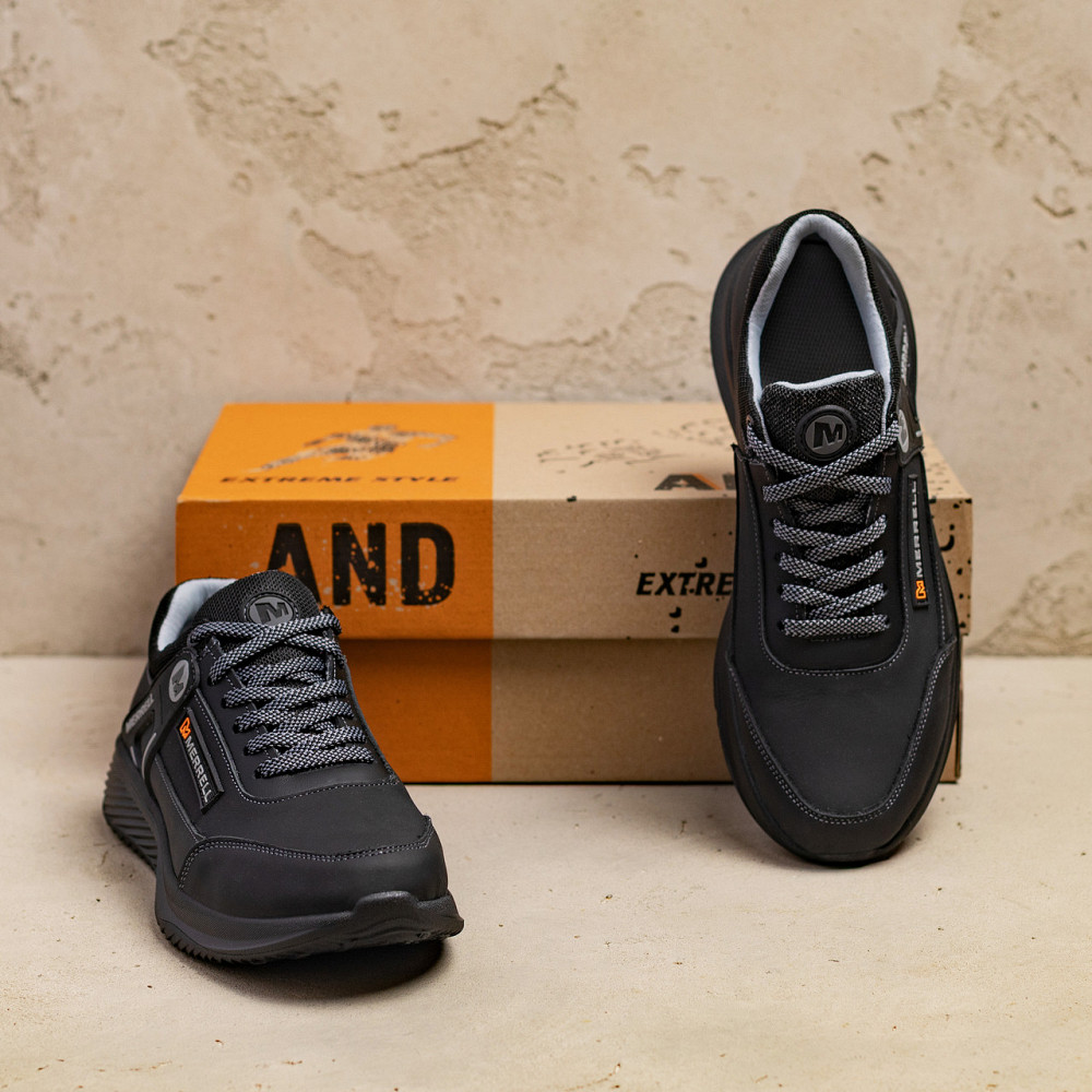 Мужские кожаные кроссовки  M - Grey Киев - изображение 10