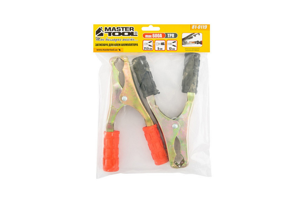 Зажимы для клемм аккумуляторные MASTERTOOL 600 А 21.5 см 81-0119 Харків - зображення 2
