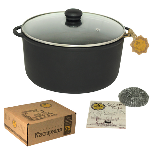 Казан чугунный Maysternya со стеклянной крышкой 6 л Т404С3 Одесса - изображение 5