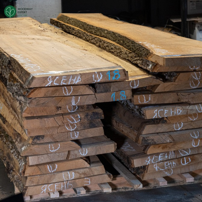 Дошка ЯСЕН (доска ясеня) столярна сушка 8% 32/52 мм обрізна/необрізна Київ - зображення 2