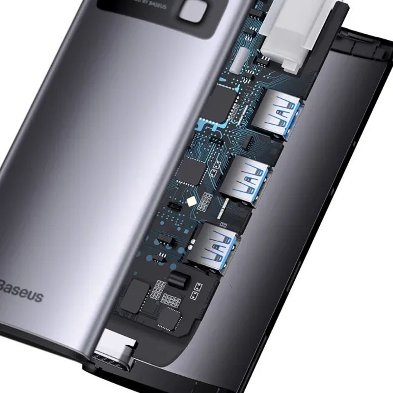 Переходник HUB Baseus Metal Gleam Series 6-in-1 Multifunctional Type-C (WKWG080013) Херсон - изображение 5