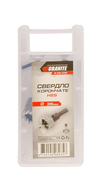 Сверло корончатое GRANITE HSS 35 мм 6-08-035 Харьков - изображение 2