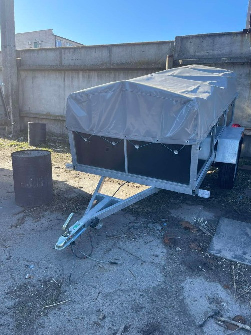 Новий причіп 210х130х40 оцинкована рама, борти бакеліт Овруч - зображення 3