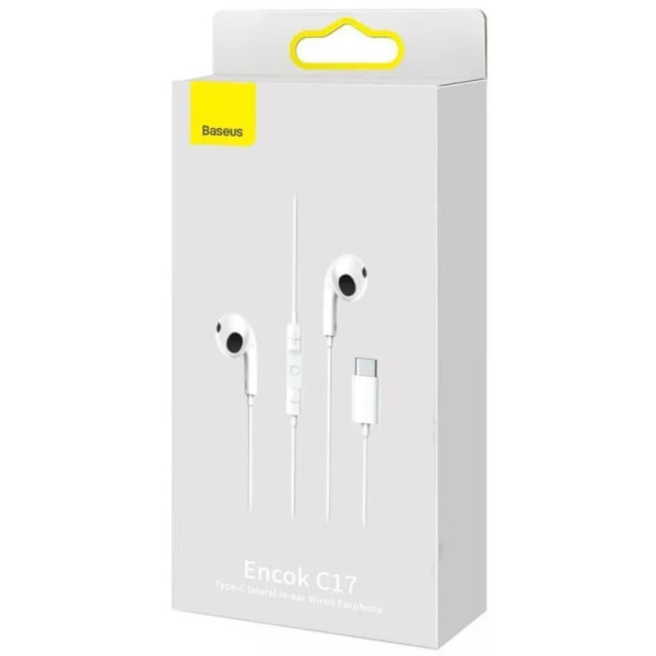Навушники Baseus Encok Wired C17 Type-C White (NGCR010002) Харків - зображення 3