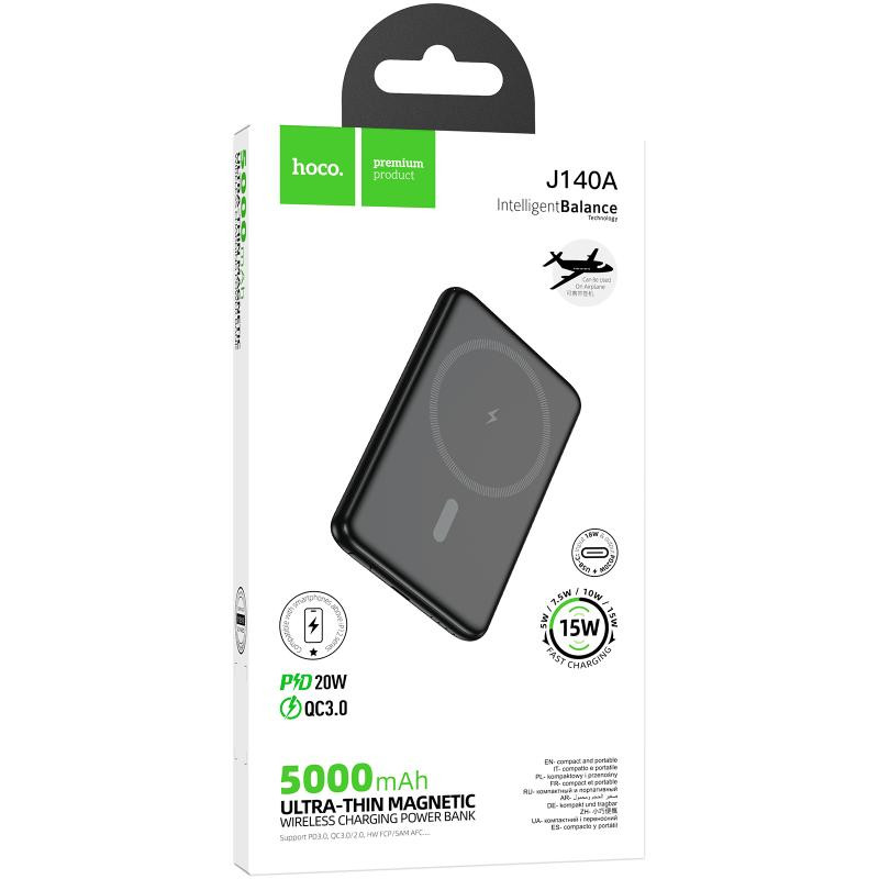 Портативное ЗУ Power Bank Hoco J140A Tony ultra-thin PD20W с БЗУ 5000 mAh Херсон - зображення 4