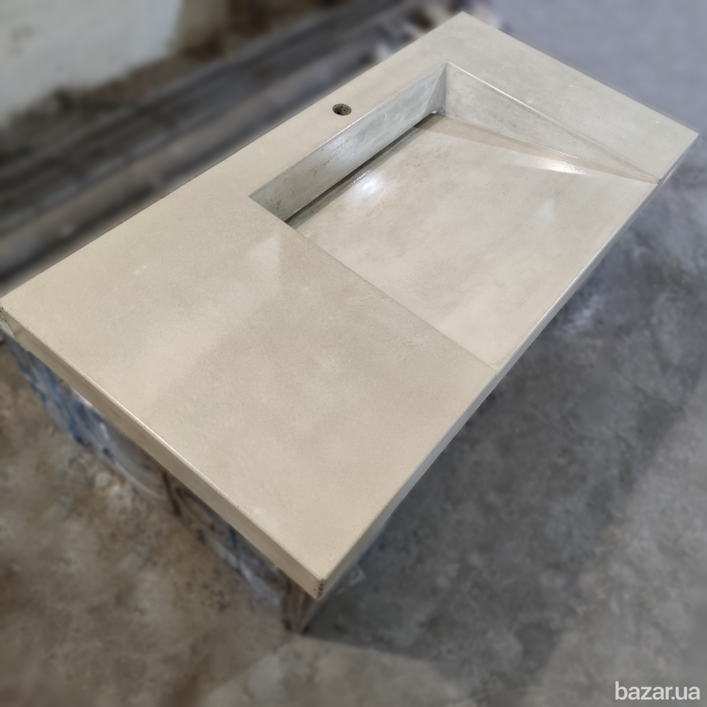 Умывальник бетонный с щелевым сливом подвесной из бетона заказать в Одессе место под стиральную Одесса - изображение 4