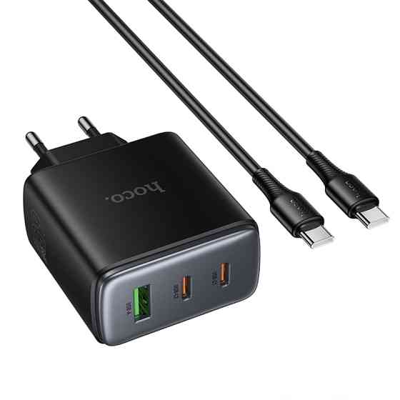 СЗУ Hoco C160A Upgrade PD65W+QC3.0 (1USB-A/2C) + кабель Type-C to Type-C Херсон