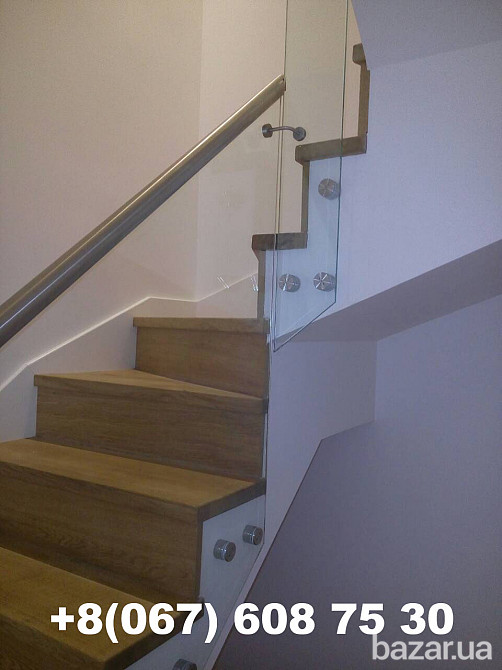 Перила из стекла ограждения из алюминия Одесса - изображение 12