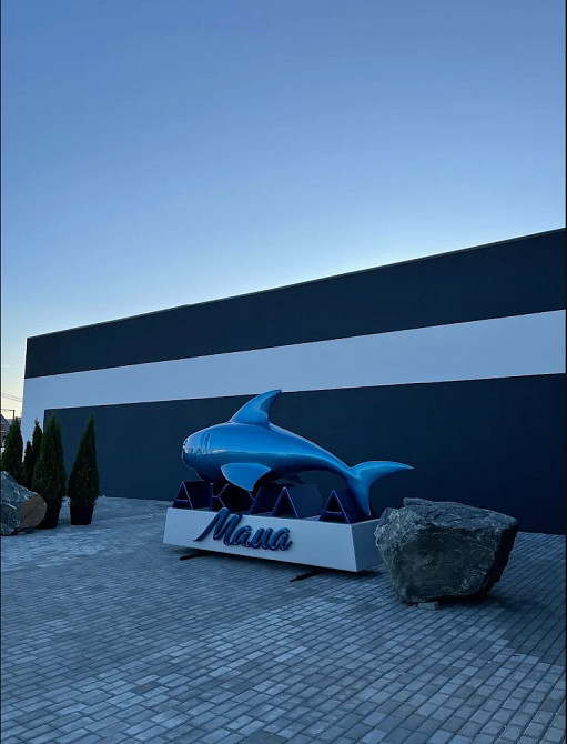 Виготовлення об’ємних рекламних логотипів і артоб’єктів для бізнесу логотип у формі акули Киев - изображение 7