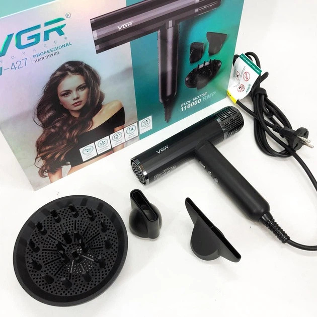 Фен VGR V-427 2200 Вт черный Київ - зображення 7