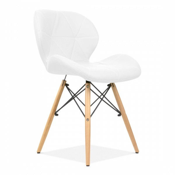 Стул Стар мягкий экокожа белая Дніпро - зображення 4