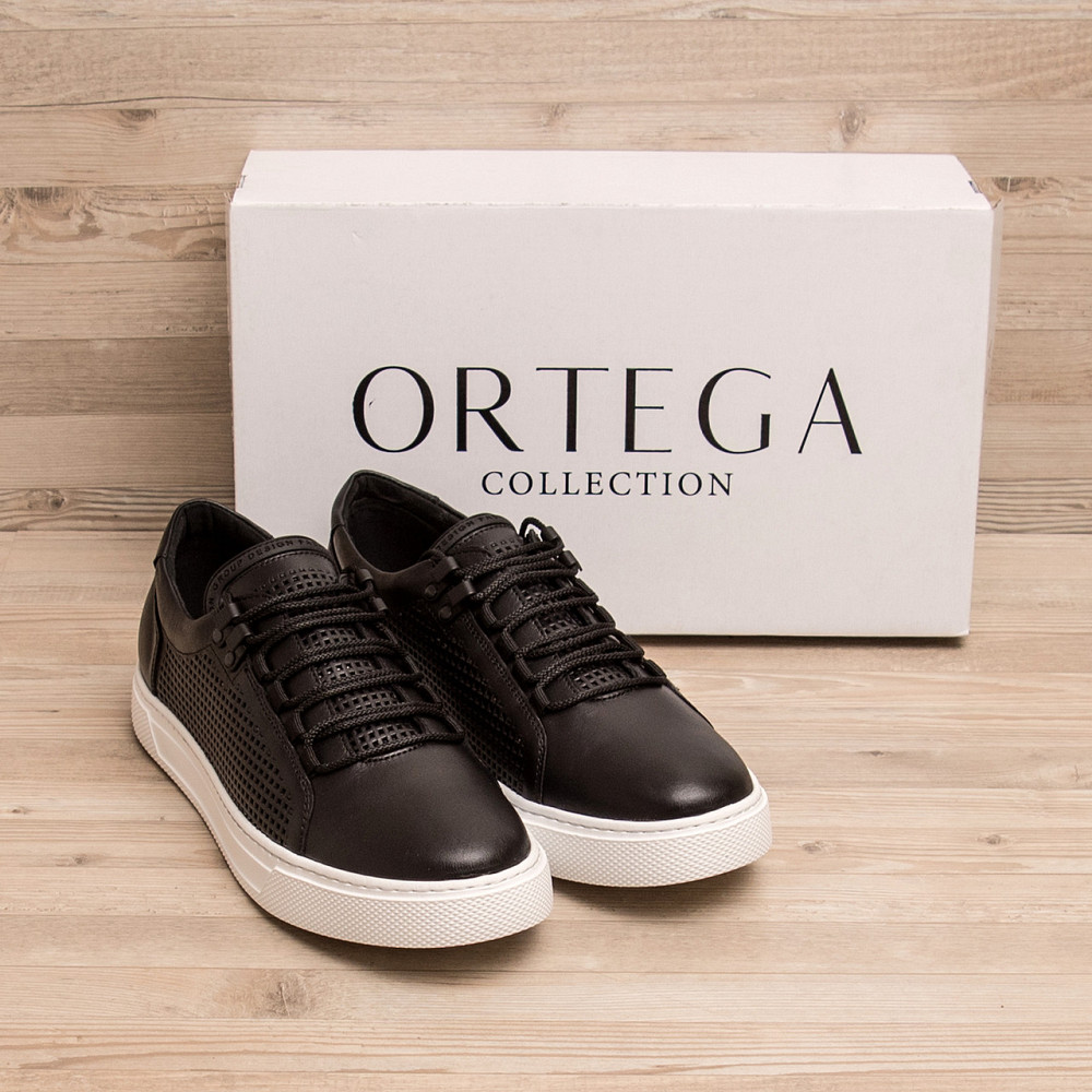 Мужские летние кожаные кеды Kristan перфорация Київ - зображення 8