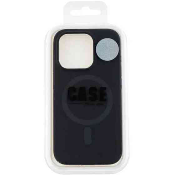 DM Чохол Silicone Case Thin Circle with MagSafe для iPhone 15 Pro Max Charcoal Grey Black Харьков