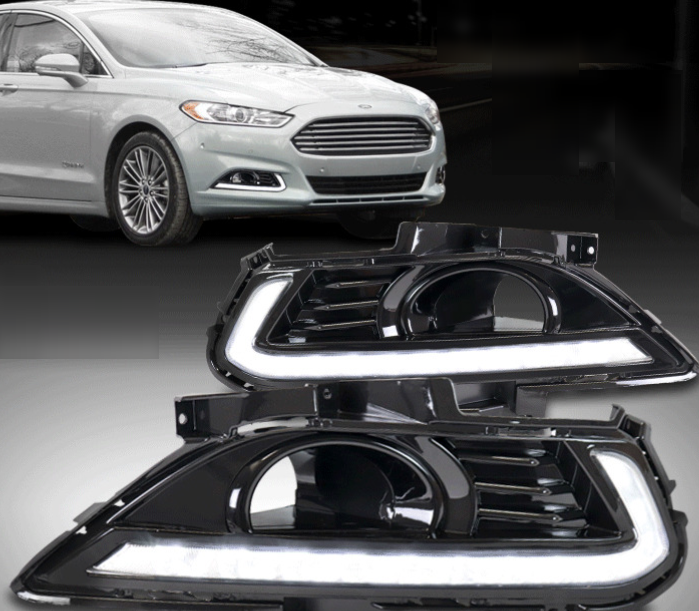 Комплект накладок ПТФ DRL для Ford Fusion 2013-16 Led ДХО з проводкою для під'єднання Одесса - изображение 1