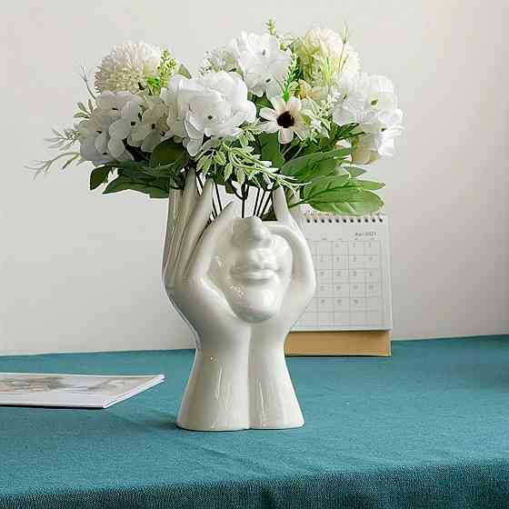 Ваза-органайзер «Art Body» для цветов, косметики и канцелярии 17×11 см белая Одесса