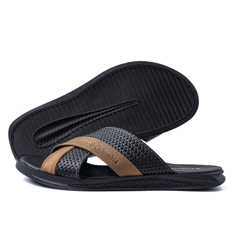 Мужские кожаные  летние шлепанцы-сланцы Columbia Киев - изображение 1