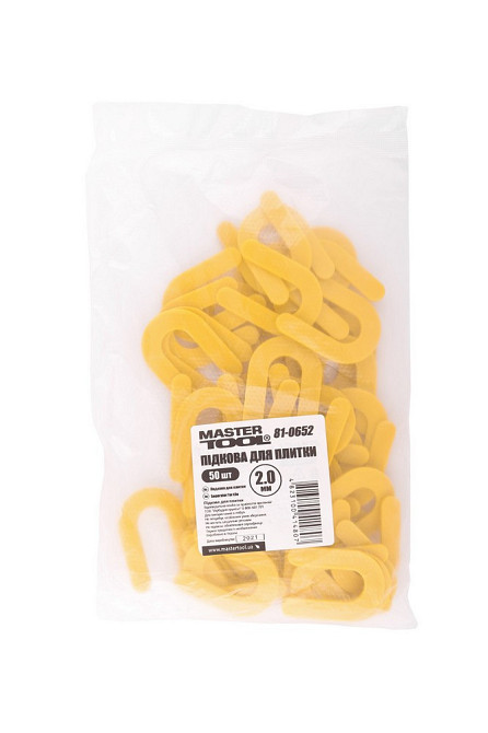 Подкова для укладки керамической плитки MASTERTOOL 2.0 мм набор 50 шт 81-0652 Харьков - изображение 3