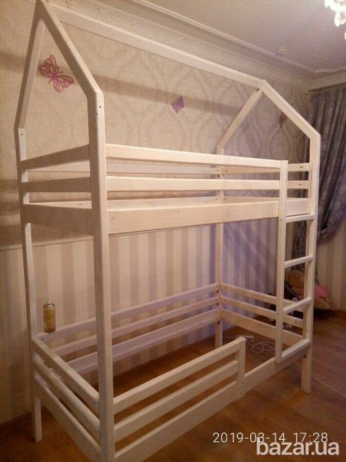 кровать двохповерхова з натурального дерева-10 000 грн Київ - зображення 3