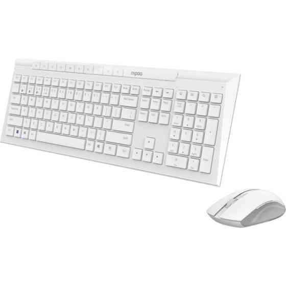 Комплект (клавіатура, мишка) Rapoo 8210M Wireless/Bluetooth White Харків