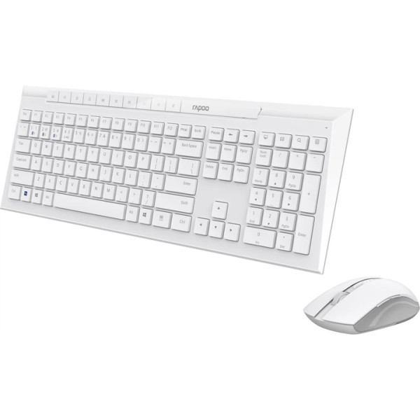 Комплект (клавіатура, мишка) Rapoo 8210M Wireless/Bluetooth White Харків - зображення 1