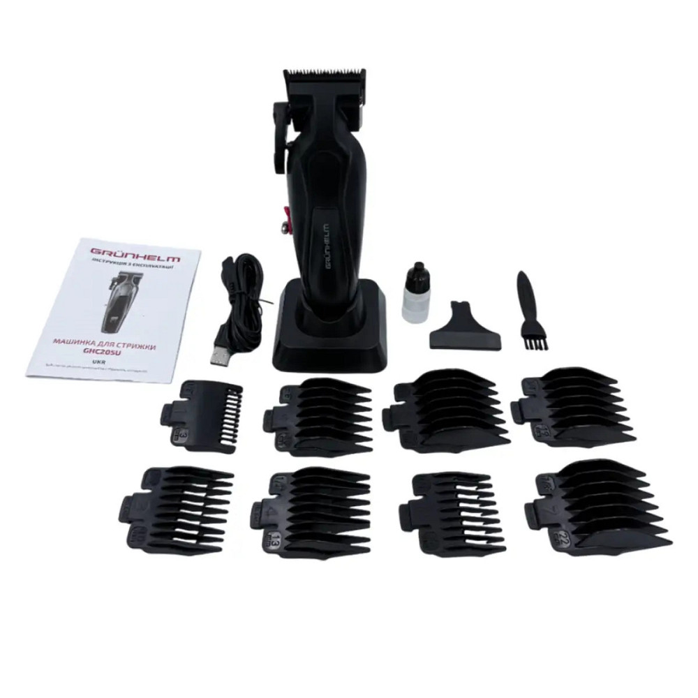 Машинка для стрижки волос Grunhelm GHC205U 5 Вт черная Киев - изображение 7