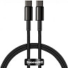 Кабель Baseus Tungsten Gold Fast Charging Type-C to Type-C 100W 1m Black (CATWJ-01) Харків