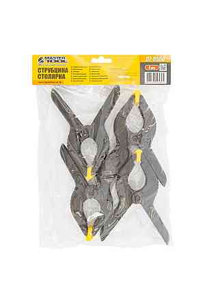 Струбцина столярная MASTERTOOL A-Type пружинная 150 мм захват 60 мм набор 4 шт 07-0560 Харків