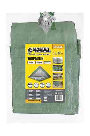Тент MASTERTOOL GREEN/SILVER 5х6 м двухсторонний 130 г/м² 89-1506 Харків