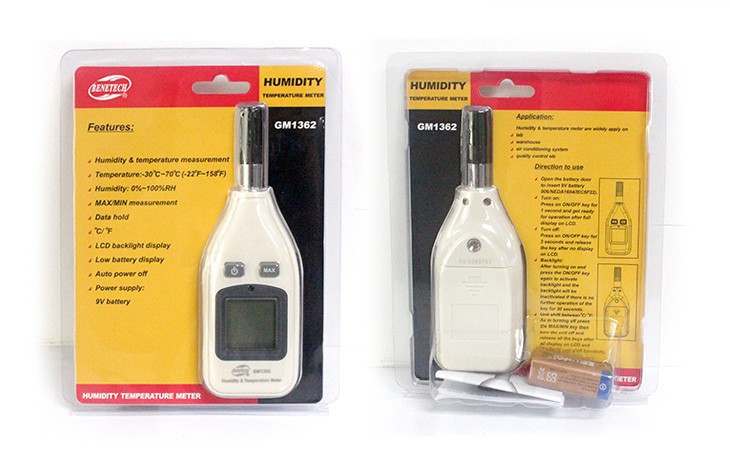 Термогигрометр 0-100%, -30-70°C BENETECH GM1362 Харків - зображення 3