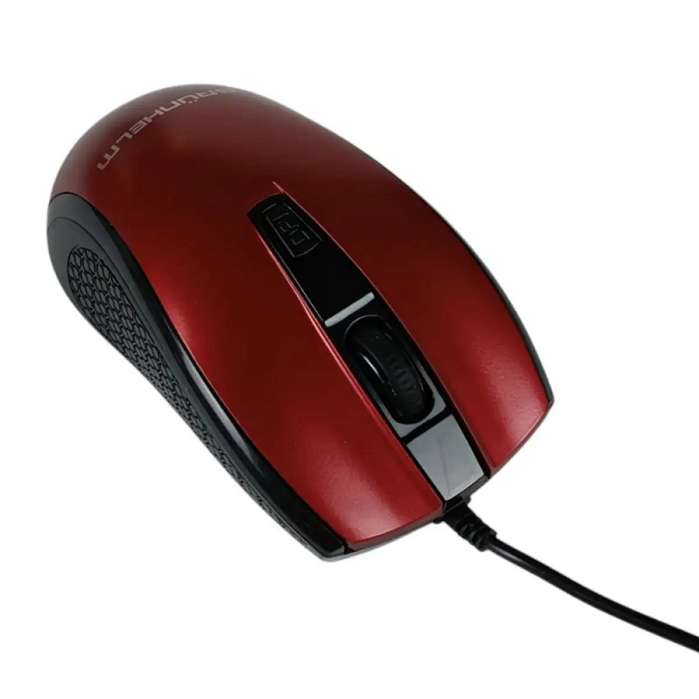 Мышь компьютерная проводная Grunhelm M-342WD красная Київ - зображення 4