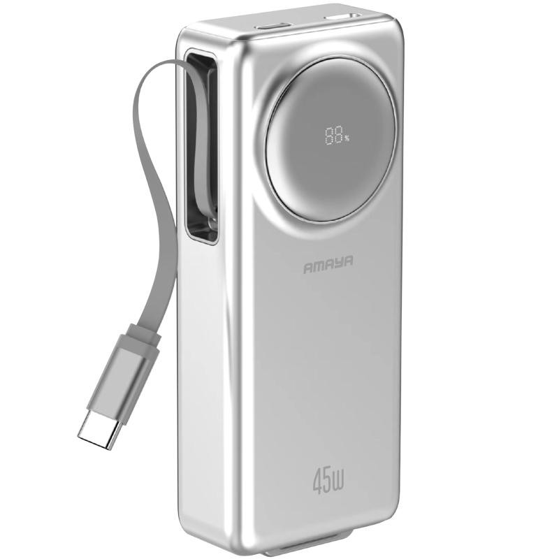 Портативное ЗУ Power Bank Amaya F132 45W with display and cable 10000 mAh Херсон - зображення 1