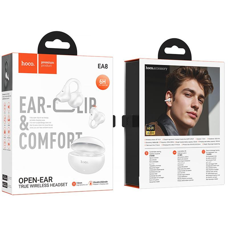 Беспроводные TWS наушники Hoco EA8 Warm clip-on (App) Херсон - зображення 2