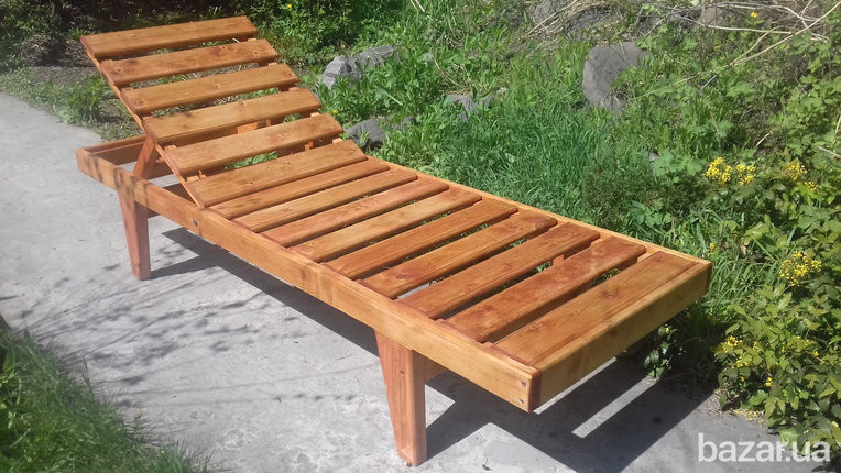 Деревянный шезлонг. Лежак из дерева. Киев - изображение 2
